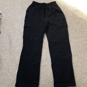 EUC Old Navy so comfy gray cargo wide leg pants